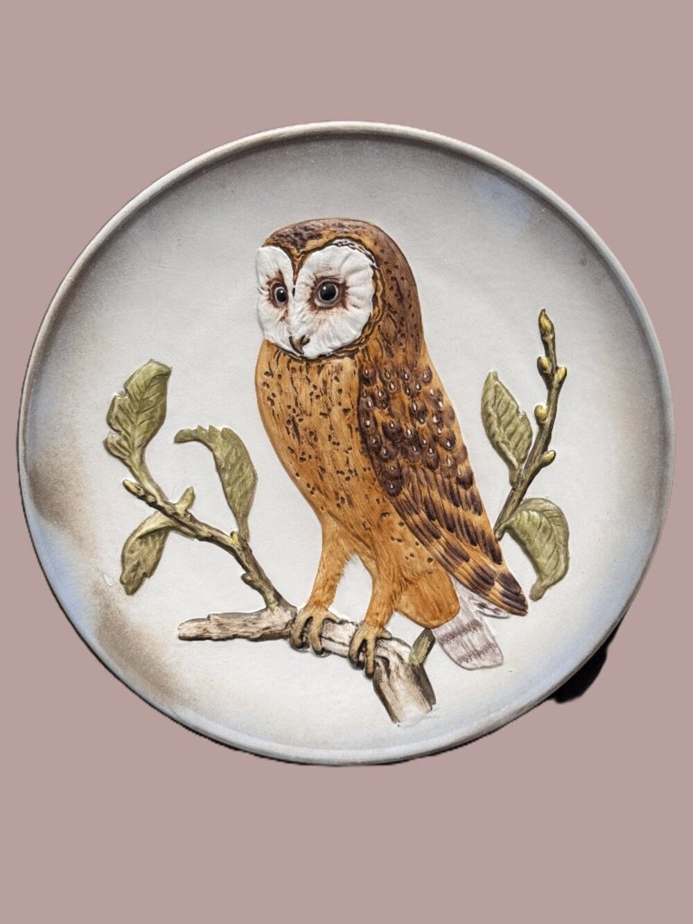 Goebel Barn Owl No. 3 Wildlife Decorative Plate, Vintage West Germany Circa 1976